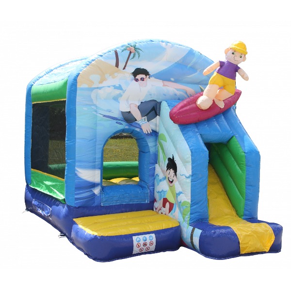 Springkussen Surfer met glijbaan 4x3 Springkussen Surfer met glijbaan 4x3